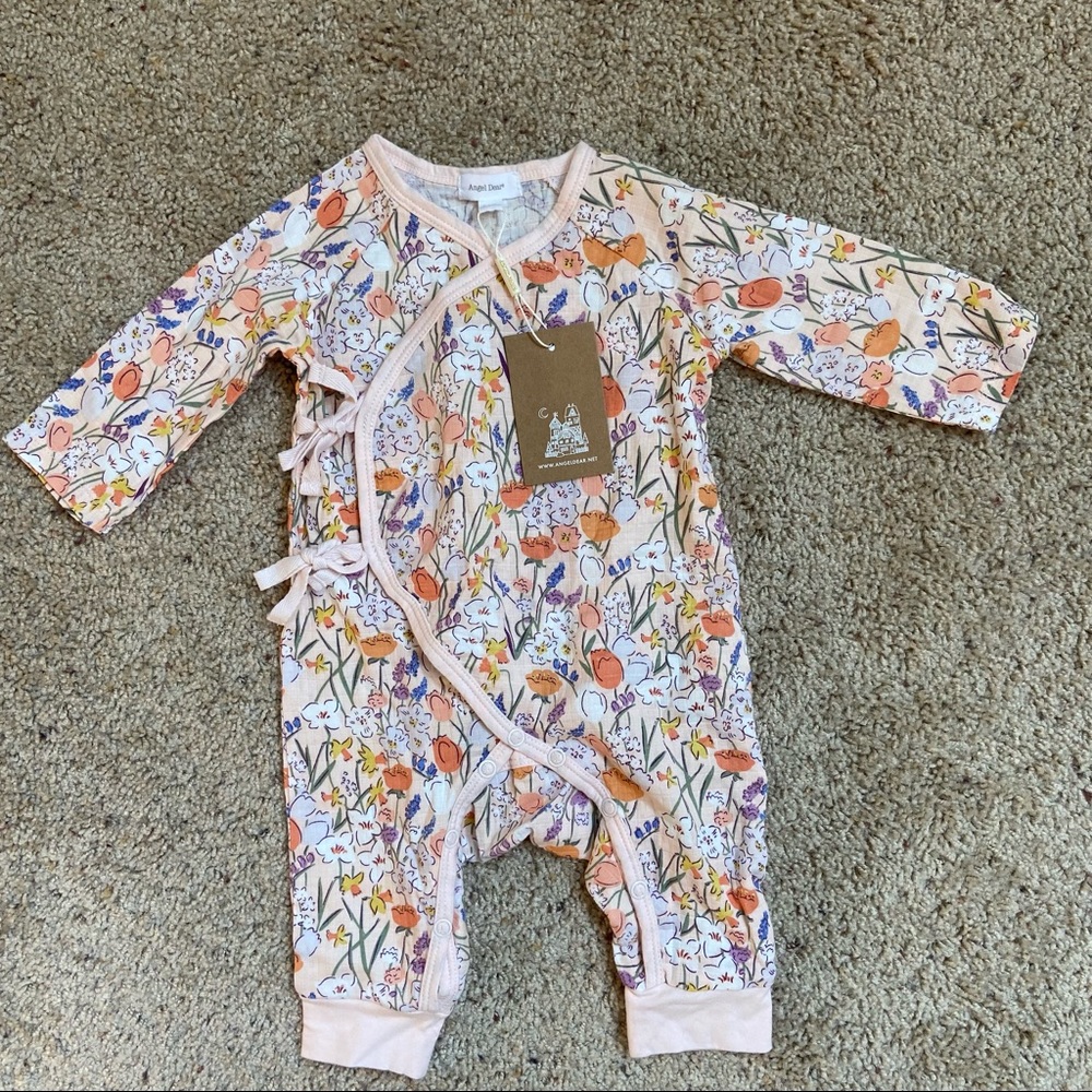 Angel Dear Floral Print Wrap One Piece